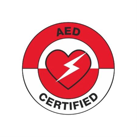 AED Certified Hard Hat Decal
